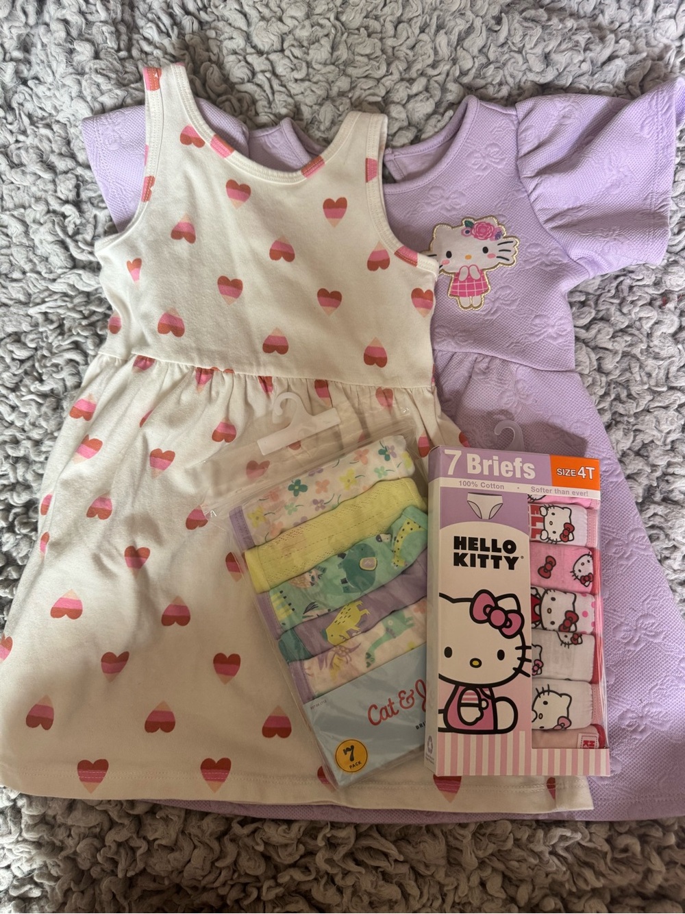 4T BNIB  Hello Kitty/Cat&Jack Girls Brief (2) and Used Dress (2)Bundle